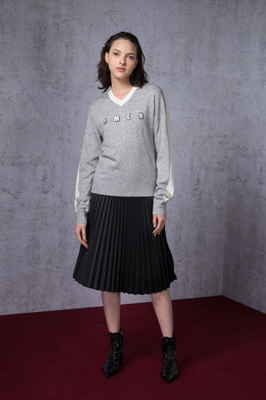 AMEN Embroidered Two Tone Sweater - AMENPAPA Fashion
