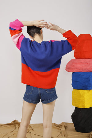 Mountains Intarsia Color-Block Sweater - AMENPAPA Fashion
