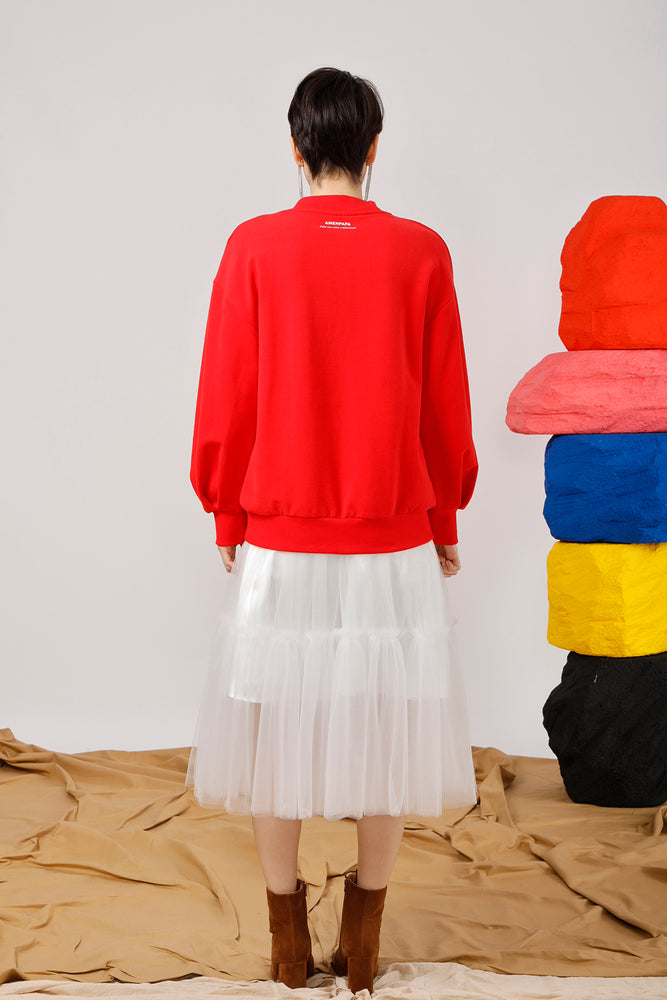 Layered Tulle Midi Skirt - AMENPAPA Fashion