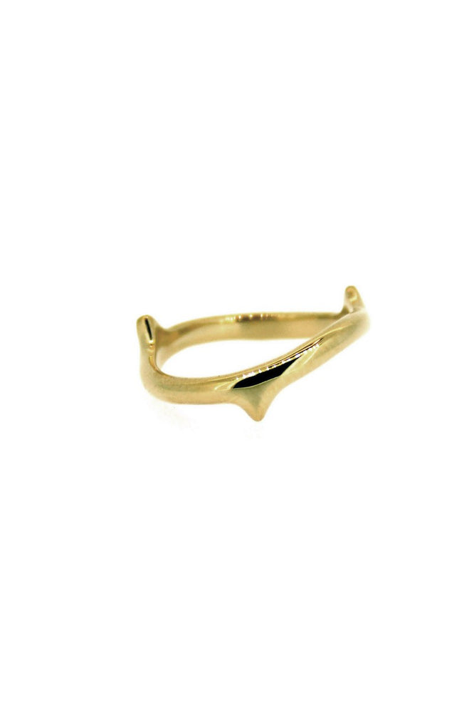 Single Thorn Middle Silver Ring